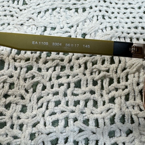 Emporio Armani Dual-Tone Eyeglasses Frames Olive Green & Rose Gold - Picture 7 of 8